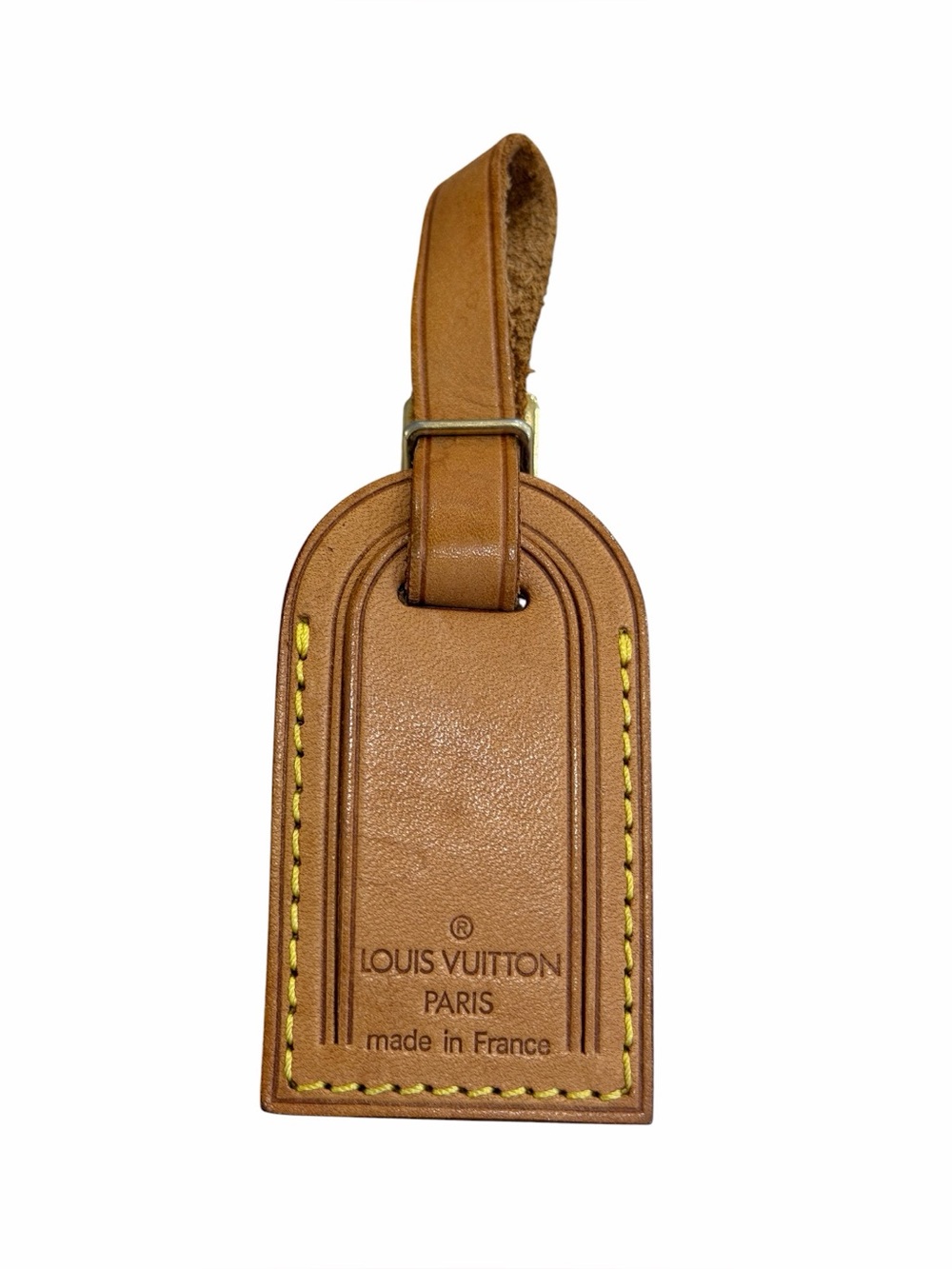 Louis Vuitton Vachetta Leather Luggage Tag 2.75” x 1.57”